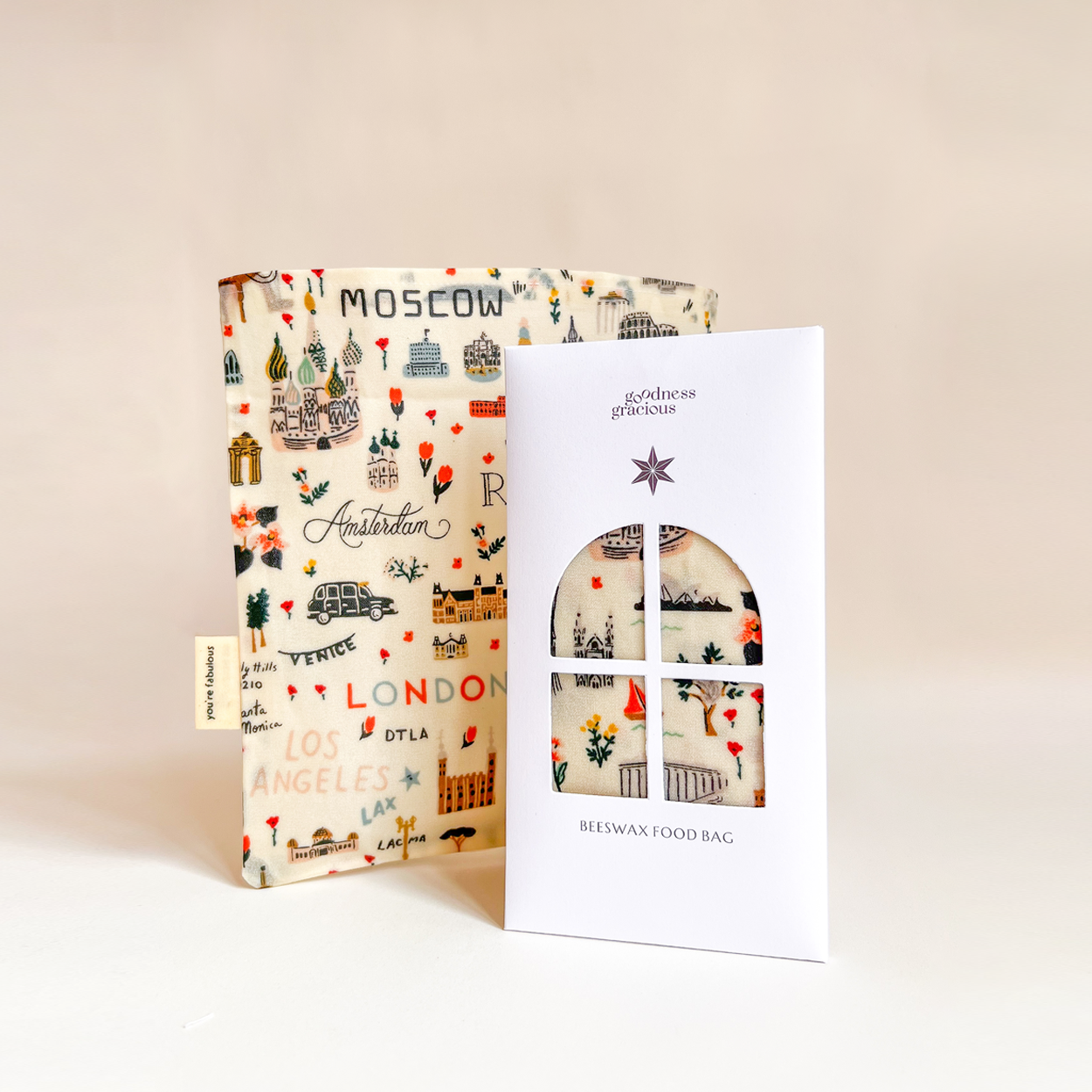 PRE ORDER 12 DEC - Bon Voyage Beeswax Food Bag