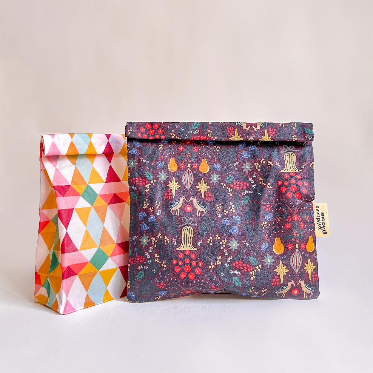 Christmas Partridge Beeswax Food Bags - Gift Bundle of 3
