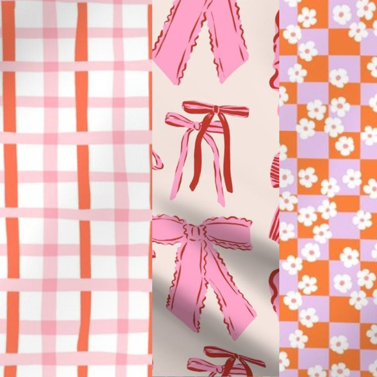 Christmas in pink bundle of 3 Beeswax Food Wrap