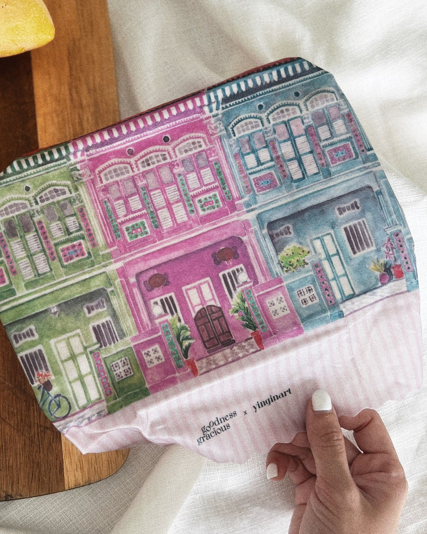 Singapore Shophouses Beeswax Wrap