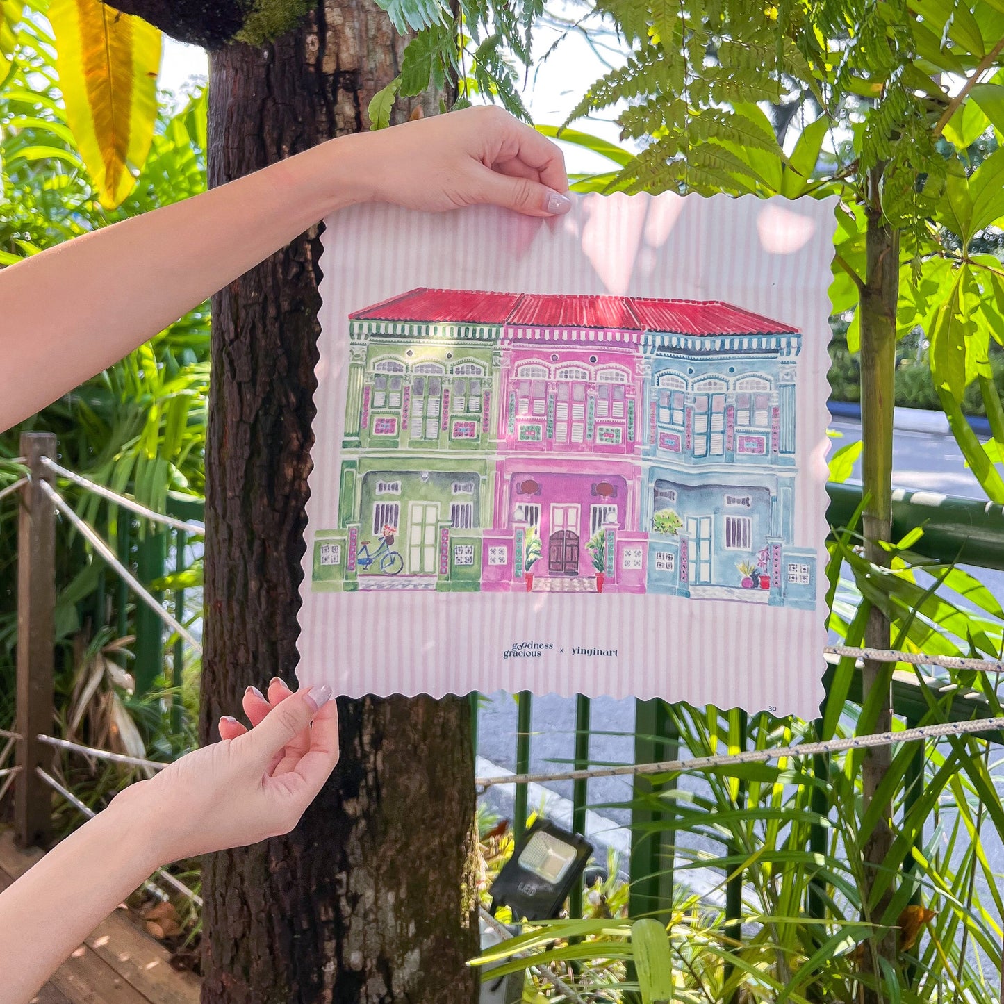 Singapore Shophouses Beeswax Wrap