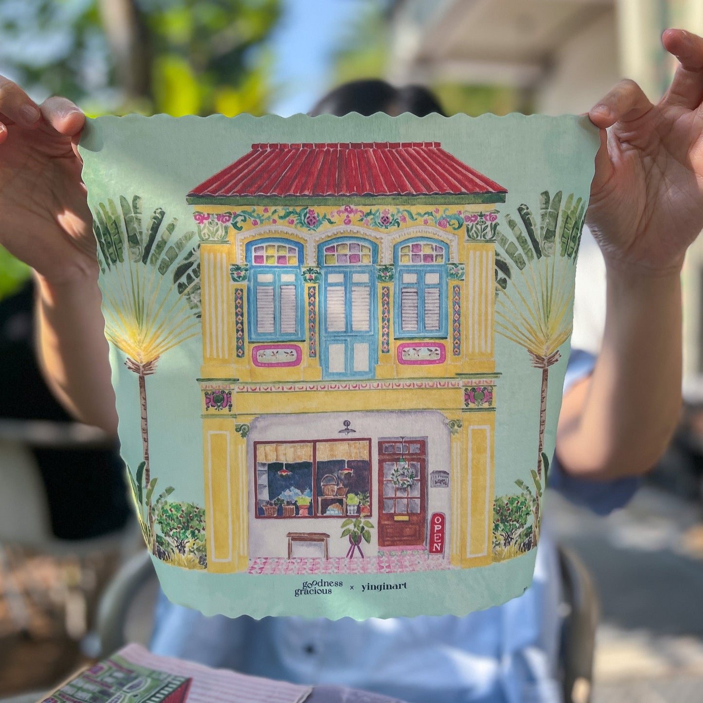 Singapore Shophouses Beeswax Wrap